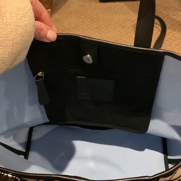 NWOT Vintage Coach “C” Tote/Handbag 11 x 16 Inches In Black - Picture 6 of 10
